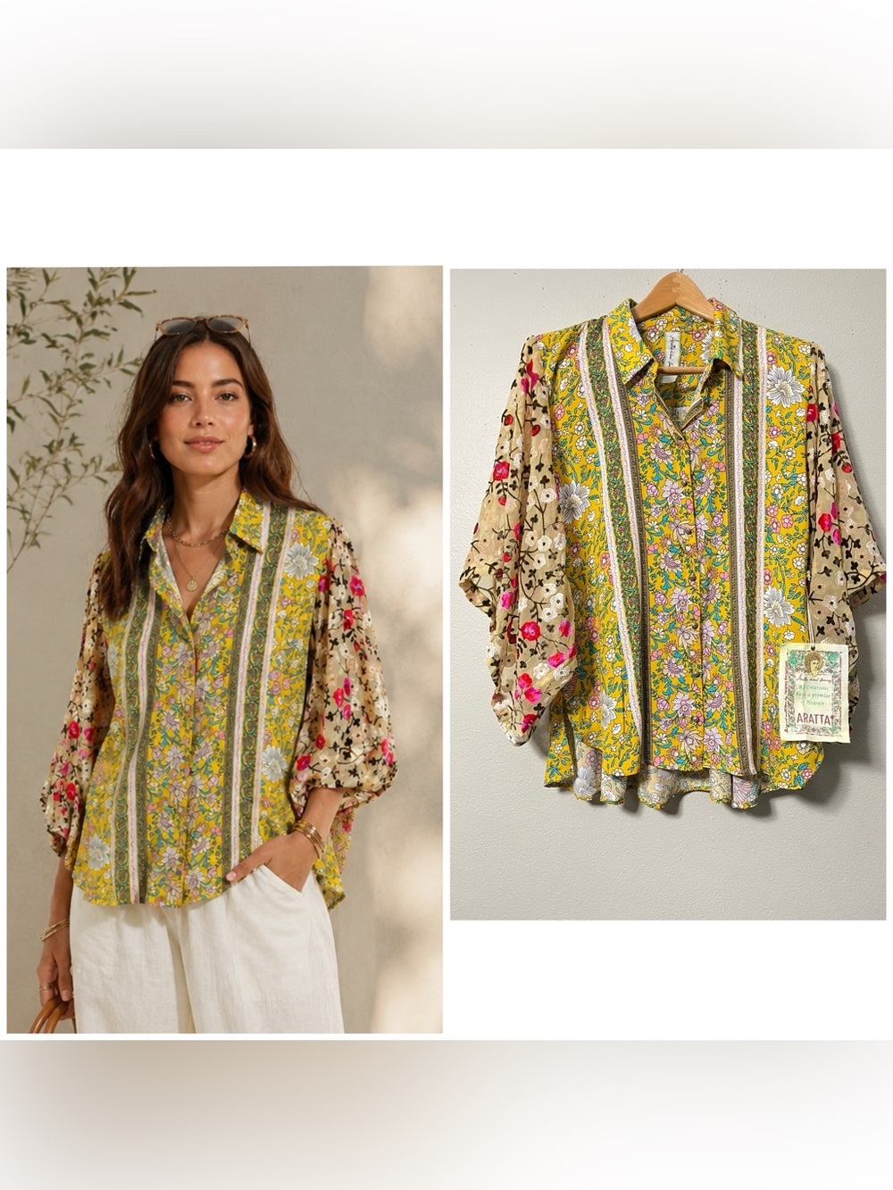 Aratta Silent Journey Velvet Floral Top Small Whimsygoth Boho Romance